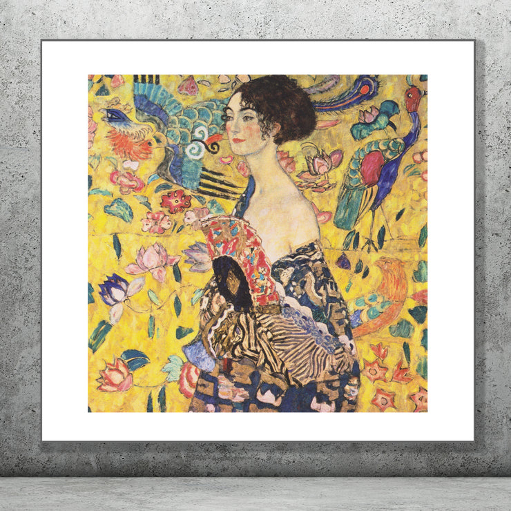 Art print of Lady With Fan, Gustav Klimt. Browse collection online or visit our store in Temple Bar, Dublin.