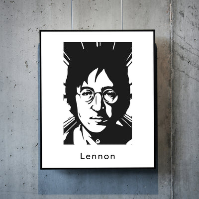 Art print of John Lennon. Browse our online art prints store or visit our art prints shop in Temple Bar, Dublin.