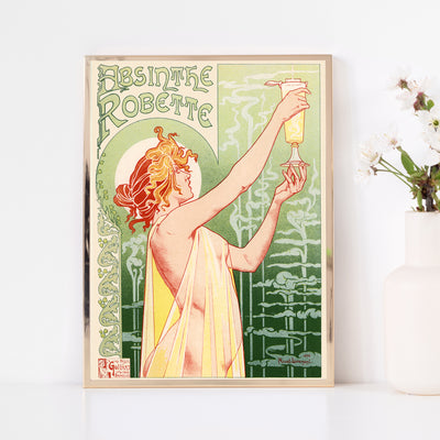Fine art print of vintage poster Absinthe Robette