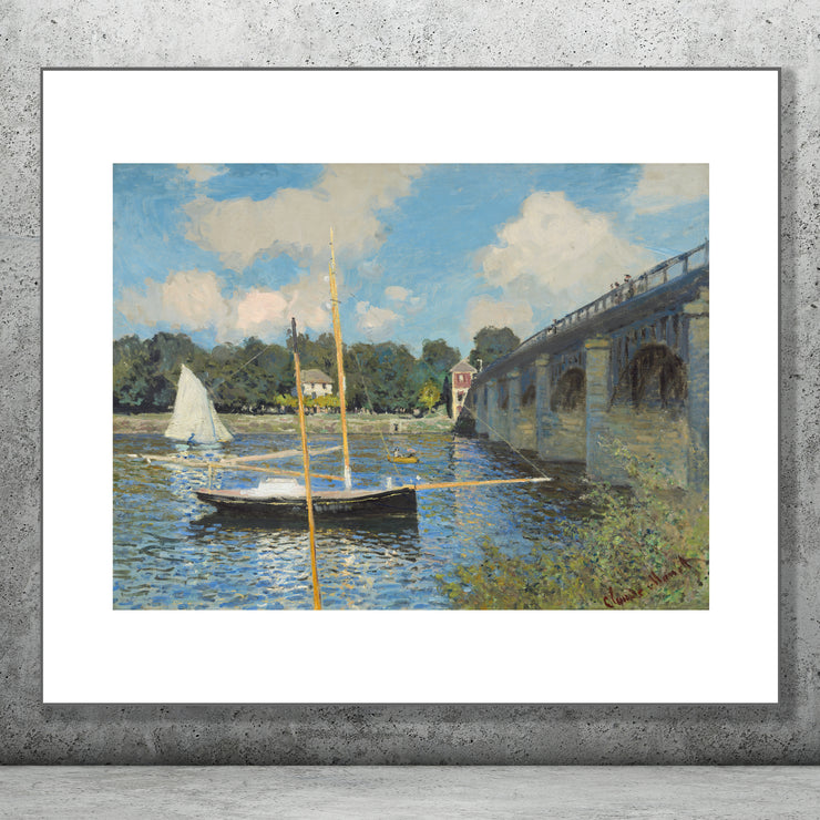 Art print of The Bridge at Argenteuil, Monet. 