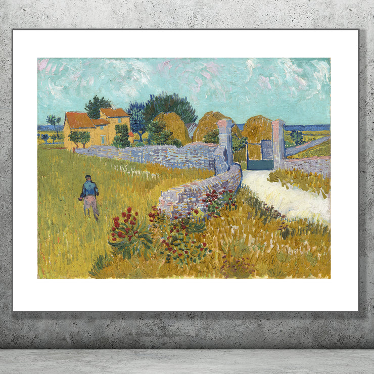 Art print of Farmhouse In Provence by Van Gogh. 