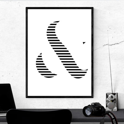 Broken Line Ampersand - Art Print