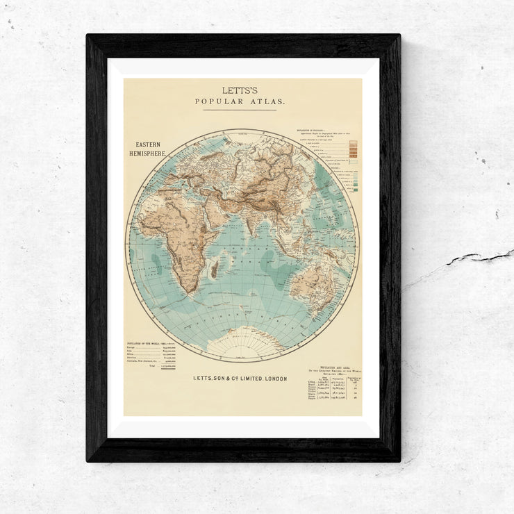 Art print of vintage map. Browse our online fine art print shop or visit out fine art print shop in Temple Bar, Dublin.