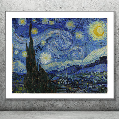 Art Print of The Starry Night. Browse our online store or visit our shop in Temple Bar, Dublin.